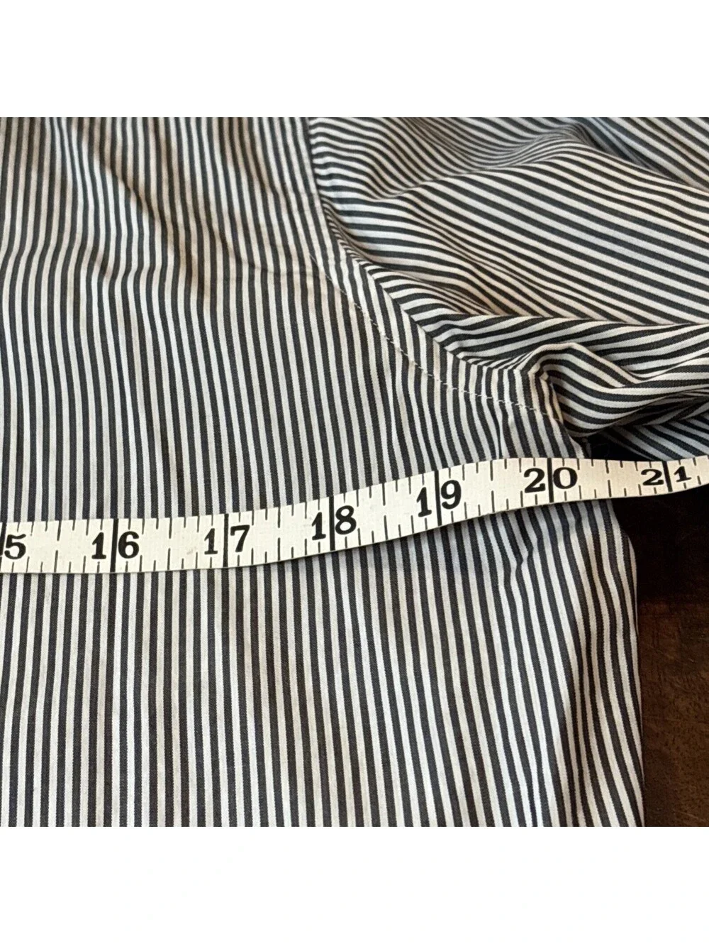 DOLCE & GABBANA GOLD MADE IN ITALY MEN'S WHITE/BLK STRIPED LONG SLV DRESS SHIRT